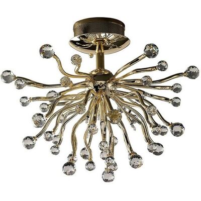 Inspired Lighting Tizio Ceiling 10 Light G4 French Gold/Crystal - Ceiling Light Inspired Lighting Tizio Ceiling 10 Light G4 French Gold/Crystal - Ceiling Light