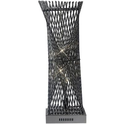Inspired Lighting - Arista Square Twisted Table Lamp - G4 Inspired Lighting - Arista Square Twisted Table Lamp - G4