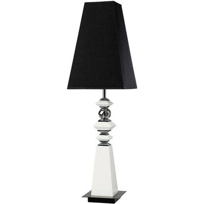 Inspired Lighting Galata Table Lamp - Black/White/Crystal - E27 Inspired Lighting Galata Table Lamp - Black/White/Crystal - E27