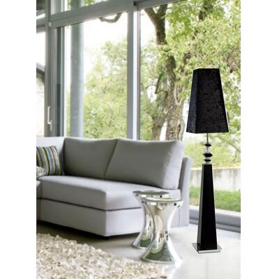 Inspired Lighting Galata Table Lamp - Black/Crystal - E27 - 82cm Inspired Lighting Galata Table Lamp - Black/Crystal - E27 - 82cm