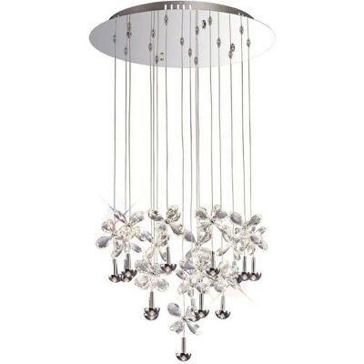 Inspired Lighting Aviva Ceiling Cluster Pendant 16 Light - LED Chrome Inspired Lighting Aviva Ceiling Cluster Pendant 16 Light - LED Chrome