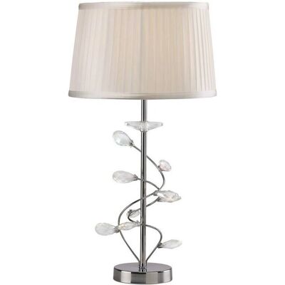 Inspired Lighting Willow Table Lamp with White Shade - Crystal Inspired Lighting Willow Table Lamp with White Shade - Crystal