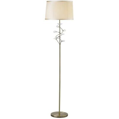 Inspired Lighting Willow Floor Lamp with Cream Shade - Antique Brass - Floor Lamp Inspired Lighting Willow Floor Lamp with Cream Shade - Antique Brass - Floor Lamp