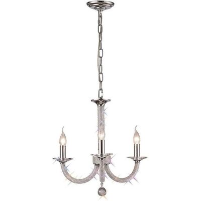 Inspired Lighting Elena Ceiling Pendant Chandelier - 3 Light, Polished Chrome, Crystal Inspired Lighting Elena Ceiling Pendant Chandelier - 3 Light, Polished Chrome, Crystal