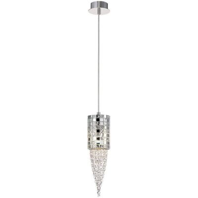 Inspired Lighting Camden Ceiling Pendant - Mosaic Glass & Crystal - G9 - Chrome Inspired Lighting Camden Ceiling Pendant - Mosaic Glass & Crystal - G9 - Chrome