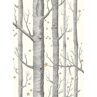 Cole & Son - Woods & Stars - Schwarz & Weiß - Wallpaper Cole & Son - Woods & Stars - Schwarz & Weiß - Wallpaper