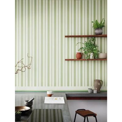 Cole & Son Cambridge Stripe Tapete - Leaf Green - Tapete Cole & Son Cambridge Stripe Tapete - Leaf Green - Tapete