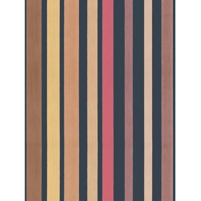 Cole & Son Carousel Stripe Wallpaper - Charcoal & Reds - Wallpaper Cole & Son Carousel Stripe Wallpaper - Charcoal & Reds - Wallpaper