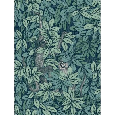 Cole & Son Viridian Affen- und Laubtapete - Tapete Cole & Son Viridian Affen- und Laubtapete - Tapete