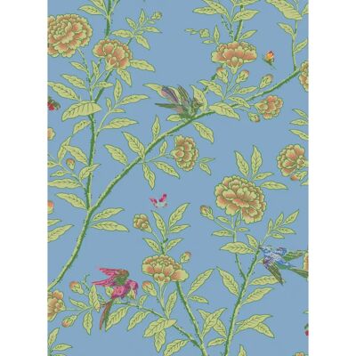 Cole & Son - Tapete Roseberry with Birds - Hyazinth Blau Cole & Son - Tapete Roseberry with Birds - Hyazinth Blau