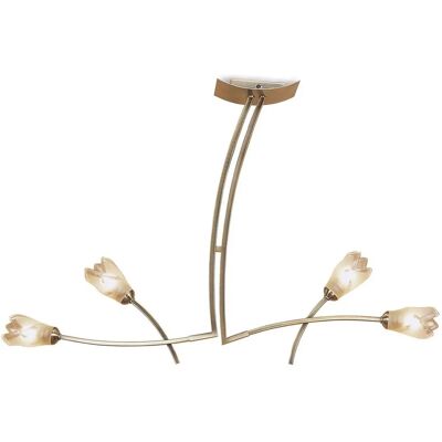 Inspired Lighting Pietra Linear Pendant 2 Arm 4 Light G9 - Pendant Light Inspired Lighting Pietra Linear Pendant 2 Arm 4 Light G9 - Pendant Light