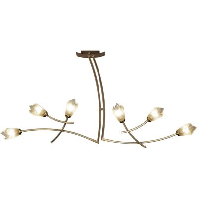 Inspired Lighting Inspired Mantra Pietra Linear Pendant - 6 Light G9 - Antique Brass Inspired Lighting Inspired Mantra Pietra Linear Pendant - 6 Light G9 - Antique Brass