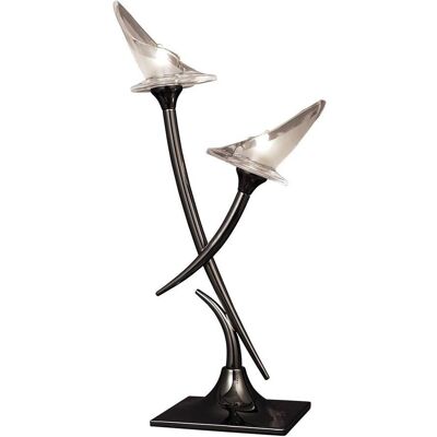 Inspired Lighting Flavia Table Lamp - Black Chrome Inspired Lighting Flavia Table Lamp - Black Chrome