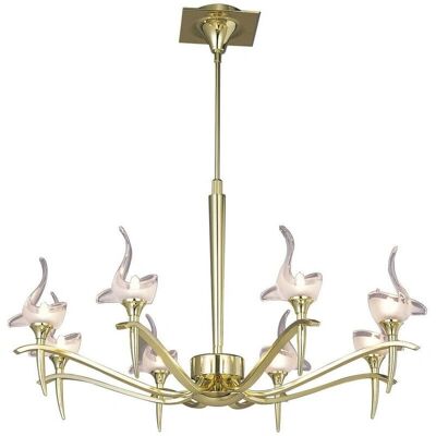 Inspired Lighting Viena Telescopic Pendant - 8 Light G9 Brass Inspired Lighting Viena Telescopic Pendant - 8 Light G9 Brass
