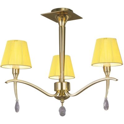 Inspired Lighting Siena Semi Flush Light - Amber Cream - 3 Light E14 Inspired Lighting Siena Semi Flush Light - Amber Cream - 3 Light E14
