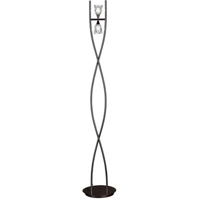 Inspired Lighting Amel Floor Lamp - 2 Light G9 - Black Chrome Inspired Lighting Amel Floor Lamp - 2 Light G9 - Black Chrome