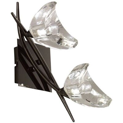 Inspired Lighting Eclipse Wall Lamp - 2 G9 Lights - Black Chrome Inspired Lighting Eclipse Wall Lamp - 2 G9 Lights - Black Chrome