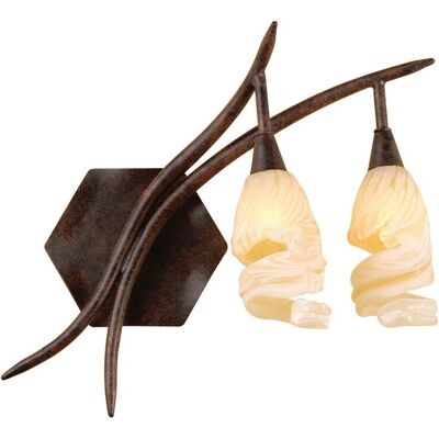 Inspired Lighting Gaudi Wall Lamp - 2 Light G9 - Brown/Black Oxide Inspired Lighting Gaudi Wall Lamp - 2 Light G9 - Brown/Black Oxide