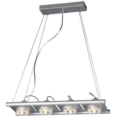 Inspired Lighting Inspired Mantra - Rectangular Pendant 4 Light G9 Silver Grey Inspired Lighting Inspired Mantra - Rectangular Pendant 4 Light G9 Silver Grey
