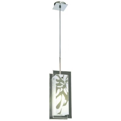 Inspired Lighting Euphoria Pendant - Chrome/White Glass - 1 Light Inspired Lighting Euphoria Pendant - Chrome/White Glass - 1 Light