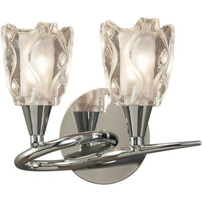 Inspired Lighting Amel Wall Lamp Polished Chrome 2 Light - Wall Lamp Inspired Lighting Amel Wall Lamp Polished Chrome 2 Light - Wall Lamp
