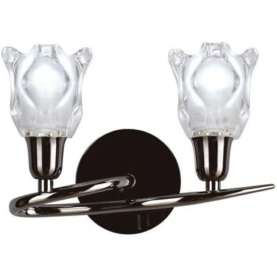 Inspired Lighting Amel Wall Lamp 2 Light Switch Black Chrome - Wall Lamp Inspired Lighting Amel Wall Lamp 2 Light Switch Black Chrome - Wall Lamp