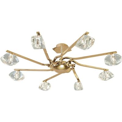 Inspired Lighting Alfa Semi Flush - 8 Light G9 French Gold Inspired Lighting Alfa Semi Flush - 8 Light G9 French Gold