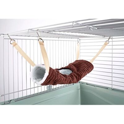 Little-Friends - Tunnel Tube Hammock - Chocolate - Pet Toy Little-Friends - Tunnel Tube Hammock - Chocolate - Pet Toy