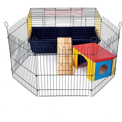 Little-Friends - Indoor Rabbit Cage with Run 80 cm - Cage Little-Friends - Indoor Rabbit Cage with Run 80 cm - Cage