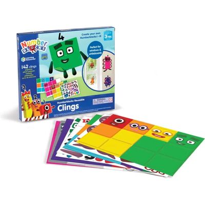 Ressources d'apprentissage Numberblocks Autocollants réutilisables - Nombres 1-10 pour tableaux et fenêtres Ressources d'apprentissage Numberblocks Autocollants réutilisables - Nombres 1-10 pour tableaux et fenêtres