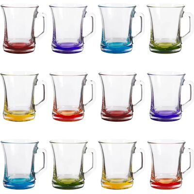 LAV - Zen+ Coloured Base Glass - Glass Coffee Mugs LAV - Zen+ Coloured Base Glass - Glass Coffee Mugs