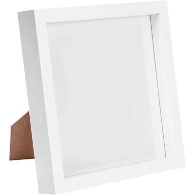 Nicola Spring White 8" x 8" 3D Box Photo Frame - Photo Frame Nicola Spring White 8" x 8" 3D Box Photo Frame - Photo Frame