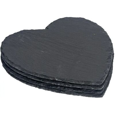 Argon Tableware - Heart Slate - Natural - 4pc - Placemats Argon Tableware - Heart Slate - Natural - 4pc - Placemats