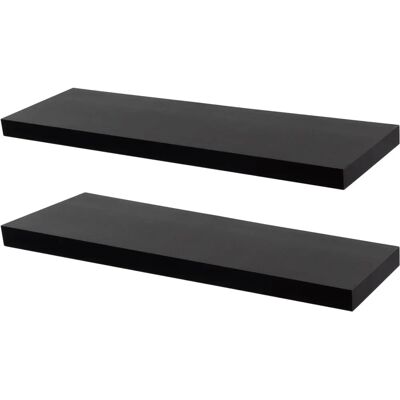 Harbour Housewares 2x Floating Wall Shelves Wooden Wall Mounted Home Bedroom Storage - Wall Shelves Harbour Housewares 2x Floating Wall Shelves Wooden Wall Mounted Home Bedroom Storage - Wall Shelves