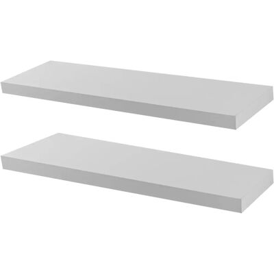 Harbour Housewares White 100cm Floating Wall Shelves - Wall Shelves Harbour Housewares White 100cm Floating Wall Shelves - Wall Shelves