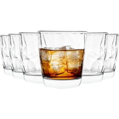 Bormioli Rocco Diamond Tumbler Glasses Set - 300ml - Pack of 6 Clear Bormioli Rocco Diamond Tumbler Glasses Set - 300ml - Pack of 6 Clear