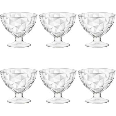 Bormioli Rocco Diamond Retro Ice Cream Dessert Bowls Set - 360ml - Pack of 6 Bormioli Rocco Diamond Retro Ice Cream Dessert Bowls Set - 360ml - Pack of 6