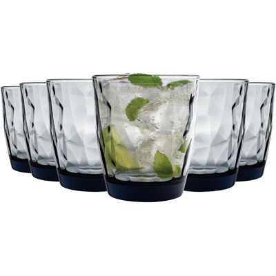 Bormioli Rocco Diamond Double Old Fashioned Tumbler Glasses Set - 390ml - Blue - Pack of 12 - Publicité Bormioli Rocco Diamond Double Old Fashioned Tumbler Glasses Set - 390ml - Blue - Pack of 12 - Publicité
