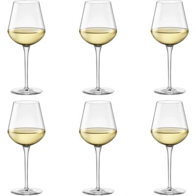 Bormioli Rocco Inalto Uno Small Wine Glasses Set - 380ml - Pack of 6 Clear Bormioli Rocco Inalto Uno Small Wine Glasses Set - 380ml - Pack of 6 Clear