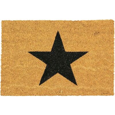 Nicola Spring Non-Slip Door Mat - Black Star Brown - Door Mat Nicola Spring Non-Slip Door Mat - Black Star Brown - Door Mat
