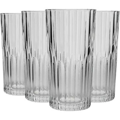 Duralex Manhattan Vintage Collins Glasses - 305ml Highball Cocktail Tumblers - Pack of 12 Transparent Duralex Manhattan Vintage Collins Glasses - 305ml Highball Cocktail Tumblers - Pack of 12 Transparent