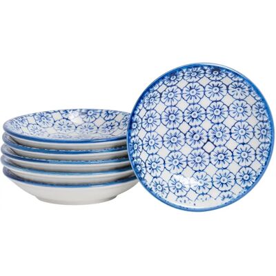 Nicola Spring Navy Hand-Printed Sauce Dish Set - 6 Pieces - 10cm Nicola Spring Navy Hand-Printed Sauce Dish Set - 6 Pieces - 10cm