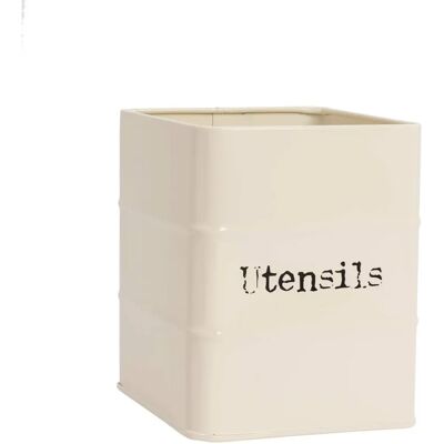 Harbour Housewares Vintage Steel Kitchen Utensil Holder - Crème Beige - Rangement de Cuisine - Publicité Harbour Housewares Vintage Steel Kitchen Utensil Holder - Crème Beige - Rangement de Cuisine - Publicité