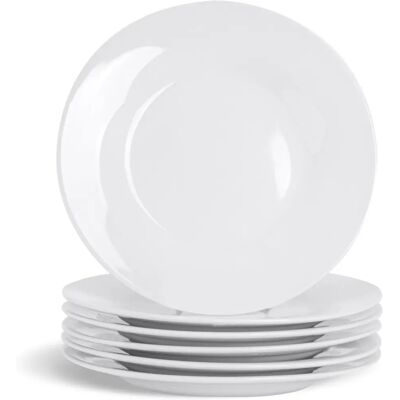 Argon Tableware 6 Piece White Side Plate Set - Classic Porcelain Bread Plates Dessert Plates - 154mm (6") Argon Tableware 6 Piece White Side Plate Set - Classic Porcelain Bread Plates Dessert Plates - 154mm (6")