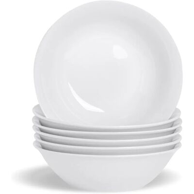 Argon Tableware 24 Piece White Breakfast Cereal Bowl Set - Classic Porcelain Dessert Bowls - 178mm Argon Tableware 24 Piece White Breakfast Cereal Bowl Set - Classic Porcelain Dessert Bowls - 178mm