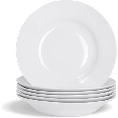 Argon Tableware White Soup Set - 230mm (9") - 6 Pieces Argon Tableware White Soup Set - 230mm (9") - 6 Pieces