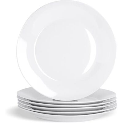 Argon Tableware White Dinner Plates Set - 268mm, Oven Safe Argon Tableware White Dinner Plates Set - 268mm, Oven Safe