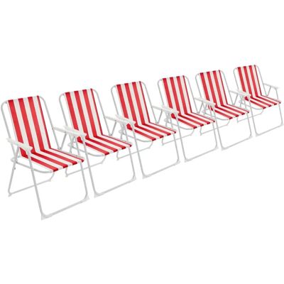Harbour Housewares - Garden Armchair - Red Stripe - Folding - Armchair Harbour Housewares - Garden Armchair - Red Stripe - Folding - Armchair