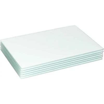 Harbour Housewares White Glass Placemats - 6 pcs - 30x20cm - Non Slip Modern Table Mats Harbour Housewares White Glass Placemats - 6 pcs - 30x20cm - Non Slip Modern Table Mats