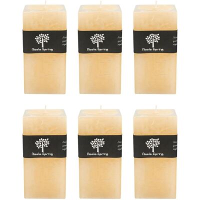 Nicola Spring Vanilla Scented Candle - 150x75x75mm, Pack of 6 Nicola Spring Vanilla Scented Candle - 150x75x75mm, Pack of 6